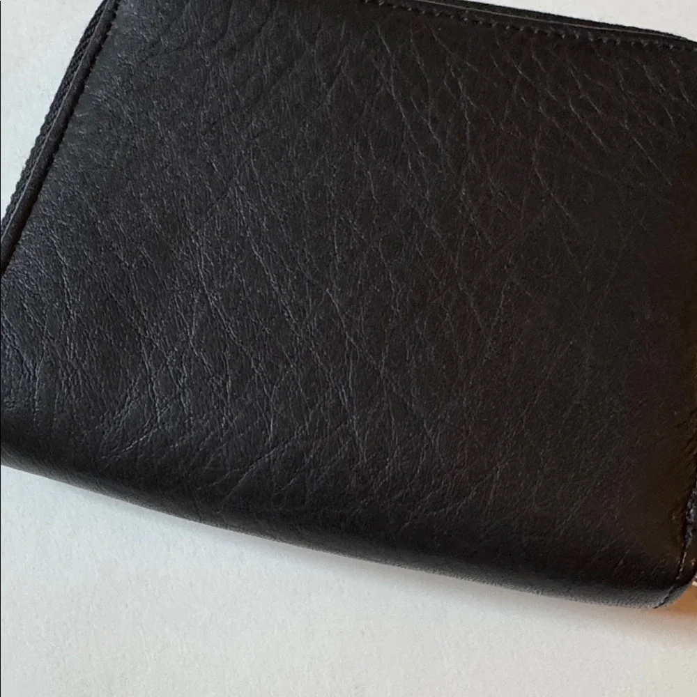 Aimee Kesterberg zip-around leather wallet, 4 x 4.5